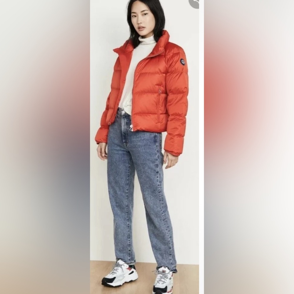 Tory Burch Sport Orange Puffer Jacket - Picture 2 of 7
